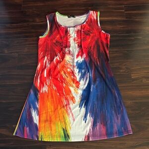 Lily Colorful Brushstroke Mini Dress